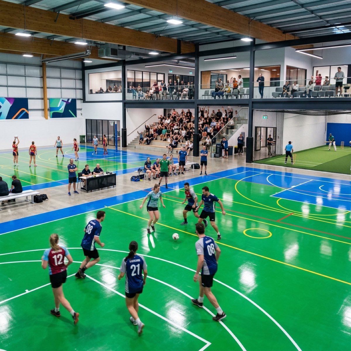 Oakleigh Indoor Sports refurbished court overview